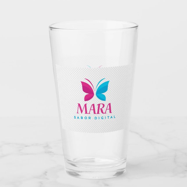 Vaso de Cristal MARA – Sabor Digital (Anverso)