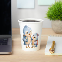 Vaso de fiesta hermano-hermana pájaro lindo
