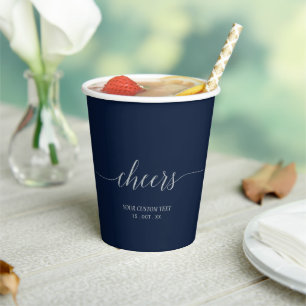 Vaso de fiesta personalizado con elegante escritur