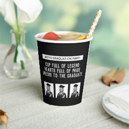 Vaso de graduación negro y blanco definitivo