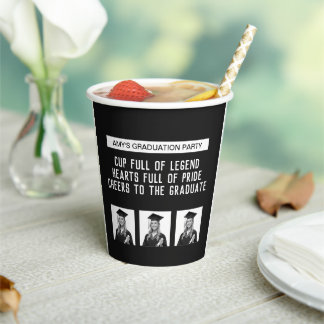 Vaso de graduación negro y blanco definitivo