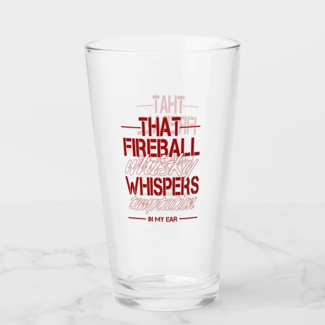 Vaso de humor para beber Fireball (Anverso)