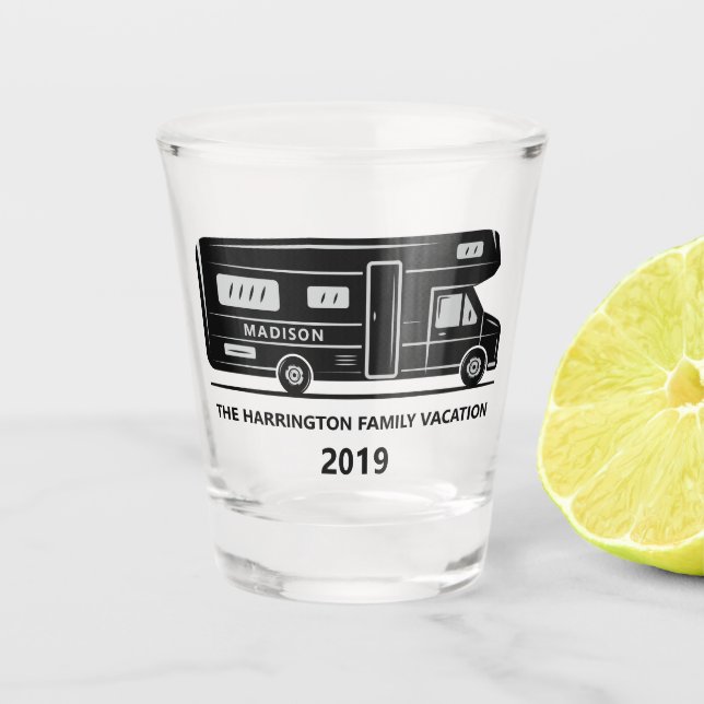 Vaso de medida de encargo de la autocaravana del (Anverso)