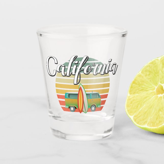 Vaso de medida retro de la resaca de California (Anverso)
