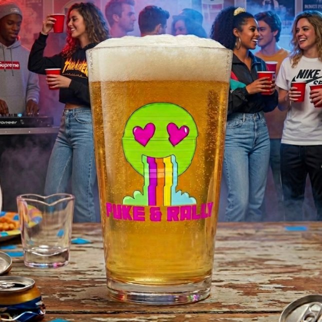 Vaso de Neon Puke y Rally Pint | Fiesta Divertida (Subido por el creador)