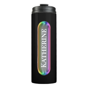 Vaso de nombre de vidrio líquido personalizado M