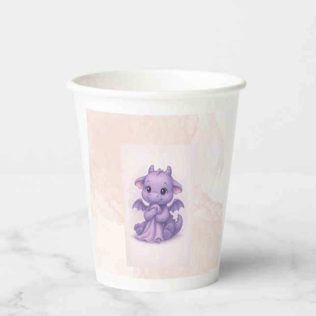vaso de papel baby dinosaurio. (Anverso)