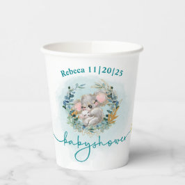 Vaso de papel baby shower colección baby Koala
