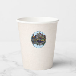 Vaso de papel con diseño de fiesta judía de Jerusa