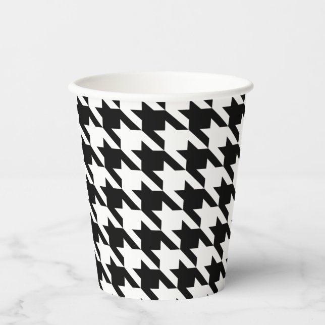 Vaso de papel con estampado de dientes de perro (Anverso)