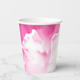 Vaso de papel con estampado floral rosa