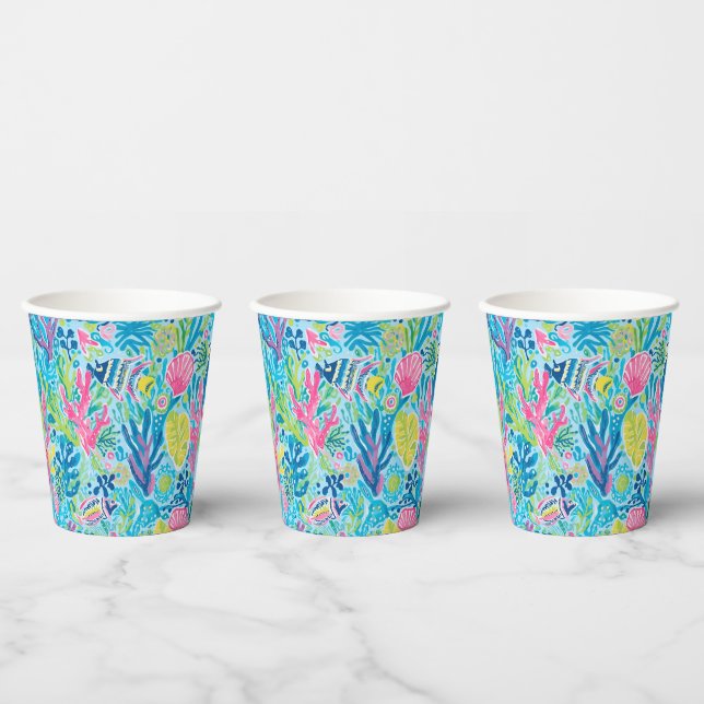 Vaso de papel con gráfico elegante (Multi)
