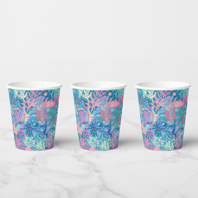 Vaso de papel con gráfico elegante (Multi)