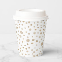 Vaso de Papel con Lunares de Acuarela Confeti de C