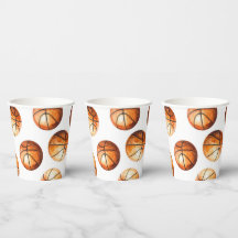 Vaso de papel de baloncesto