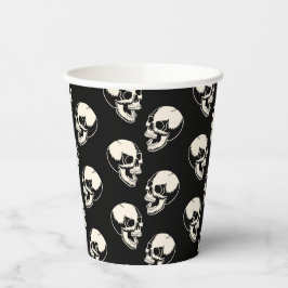 Vaso de papel de calaveras sonrientes de Halloween