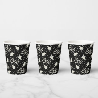Vaso de papel de fantasma lindo de Halloween. Fant