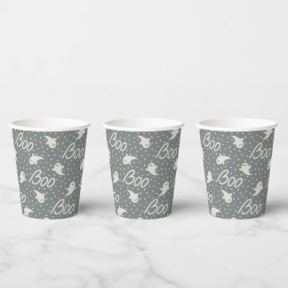 Vaso de papel de fantasma lindo de Halloween. Fant