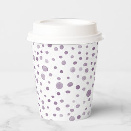 Vaso de Papel de Lunares de Acuarela de Confeti de