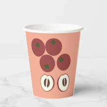 Vaso de papel de manzana de terciopelo