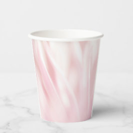 Vaso de papel de rosa suave cepillado