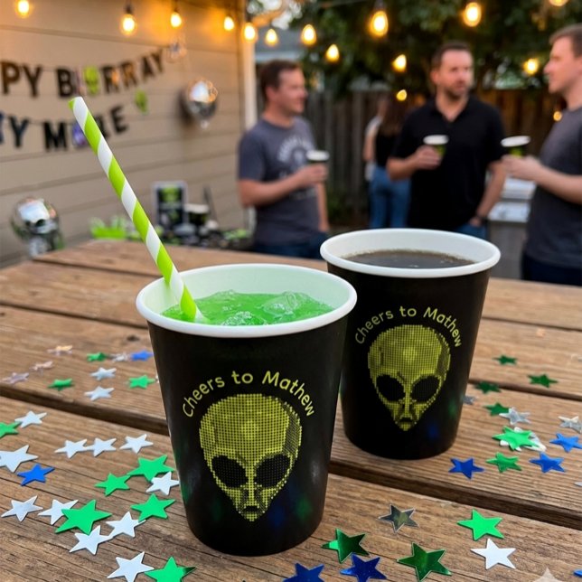 Vaso de papel de texto personalizado con medio ton (Subido por el creador)