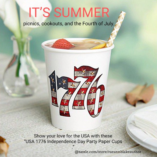 Vaso de papel del Día de la Independencia de 1776 (Subido por el creador)