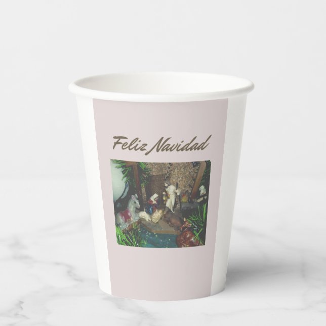 vaso de papel descartable para navidad (Anverso)