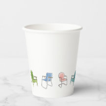 Vaso de papel divertido para verano