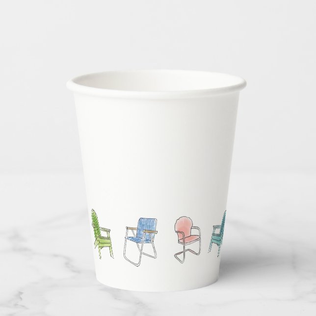 Vaso de papel divertido para verano (Anverso)