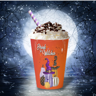 Vaso de Papel Grande de Halloween para Bebidas de