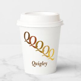 Vaso de Papel - Iniciales escalonadas, nombre en m