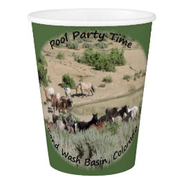 Vaso De Papel Lavabo de la arena del tiempo de la fiesta en la