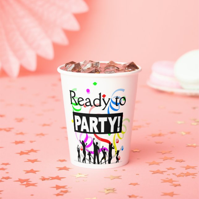 Vaso de papel listo para la fiesta  (in situ)