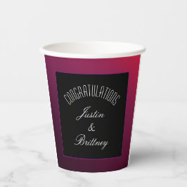 Vaso de papel minimalista Berry