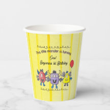 Vaso de papel para cumpleaños de niños de tres peq