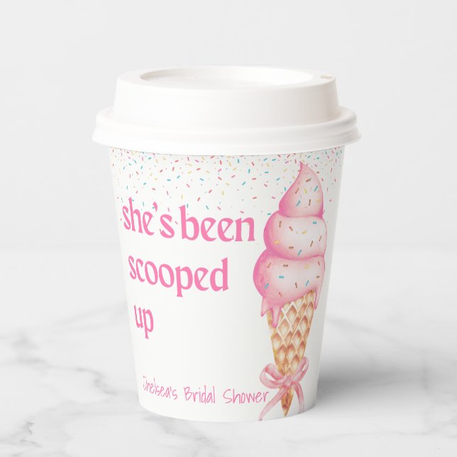 Vaso de papel para despedida de soltera She's Been (Anverso)