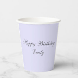 Vaso de papel para fiesta de cumpleaños minimalist
