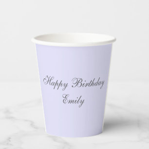 Vaso de papel para fiesta de cumpleaños minimalist