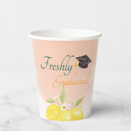 Vaso de papel para fiesta de graduación de limón r