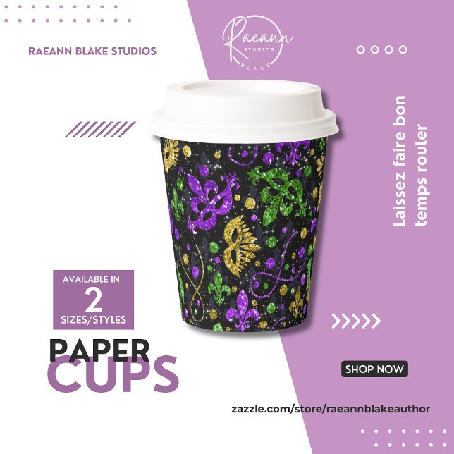 Vaso de Papel para Fiesta de Mardi Gras (Subido por el creador)