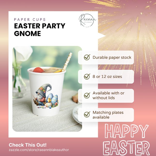 Vaso de papel para fiesta de Pascua (Subido por el creador)