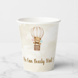 Vaso de papel para revelar el sexo del oso de pelu