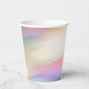 Vaso de papel pastel cepillado