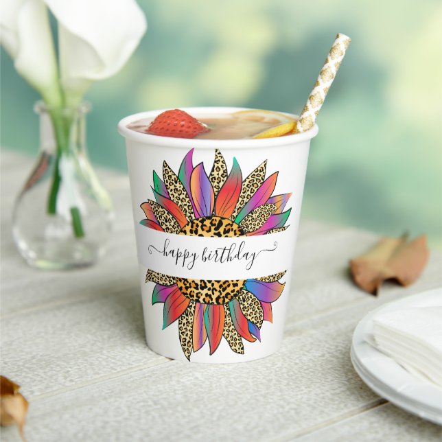 Vaso de papel personalizado con estampado de arcoí (in situ)