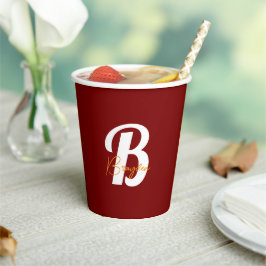 Vaso de papel personalizado con tu nombre