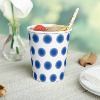 Vaso de papel - puntos azules con bordes difusos