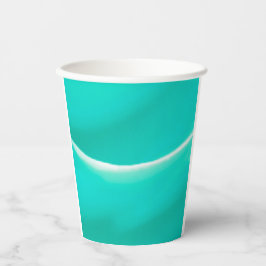 Vaso de papel verde mar brillante
