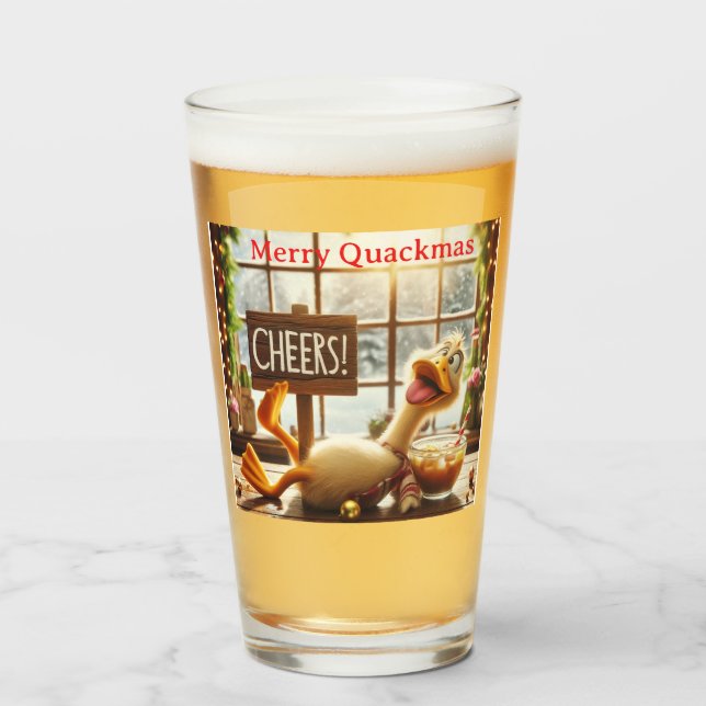 Vaso de Pato Borracho Divertido (Anverso (lleno))
