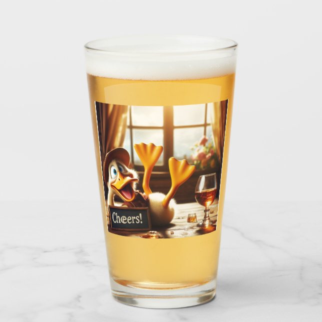 Vaso de Pato Borracho Divertido (Anverso (lleno))